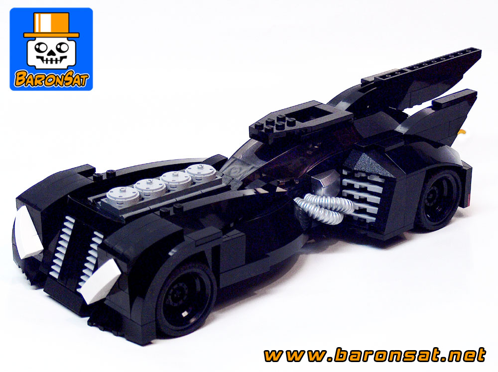 Lego moc Arkham Asylum Batmobile model Side View