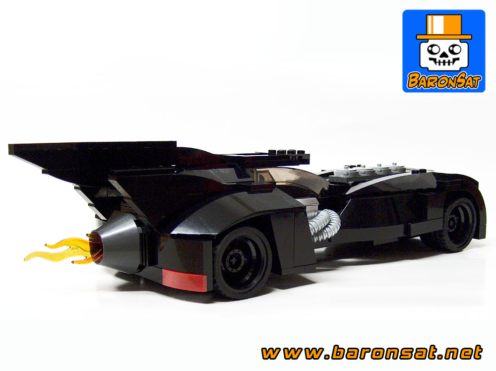 Lego Arkham Asylum Batmobile moc model Back View
