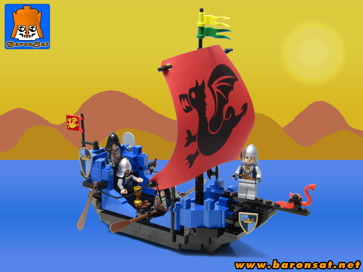 Lego 6057 Sea Serpent Redux moc custom model front view