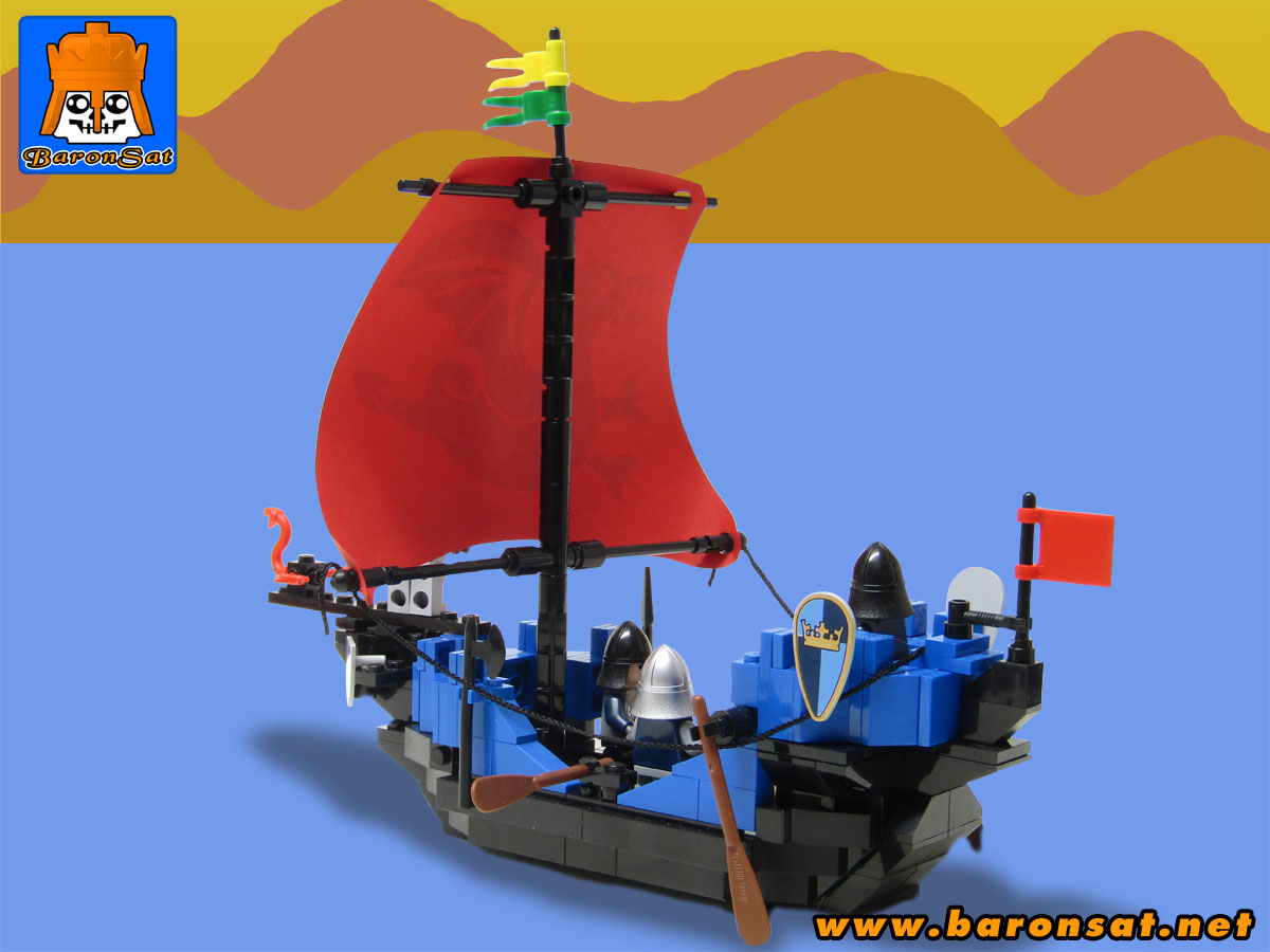 Lego 6057 Sea Serpent Redux moc custom model back view