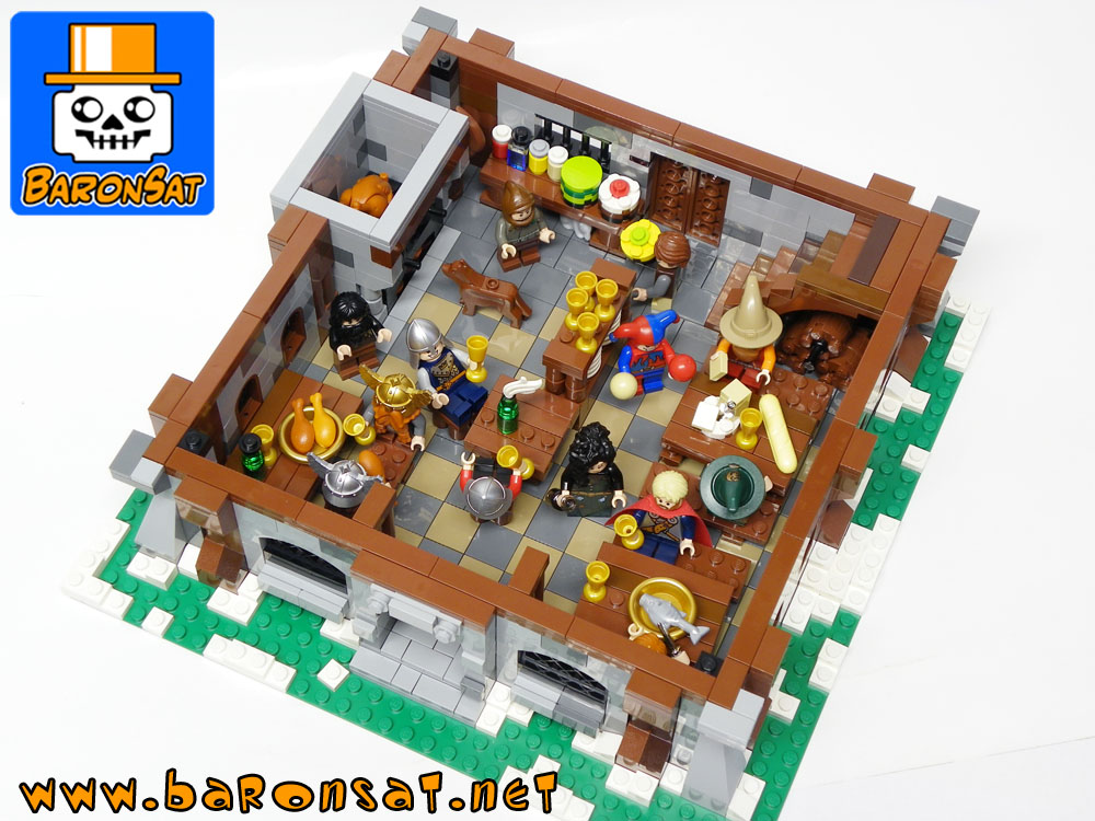 Lego Castle moc Ghost Dragon Inn Custom Model Restaurant Chimney