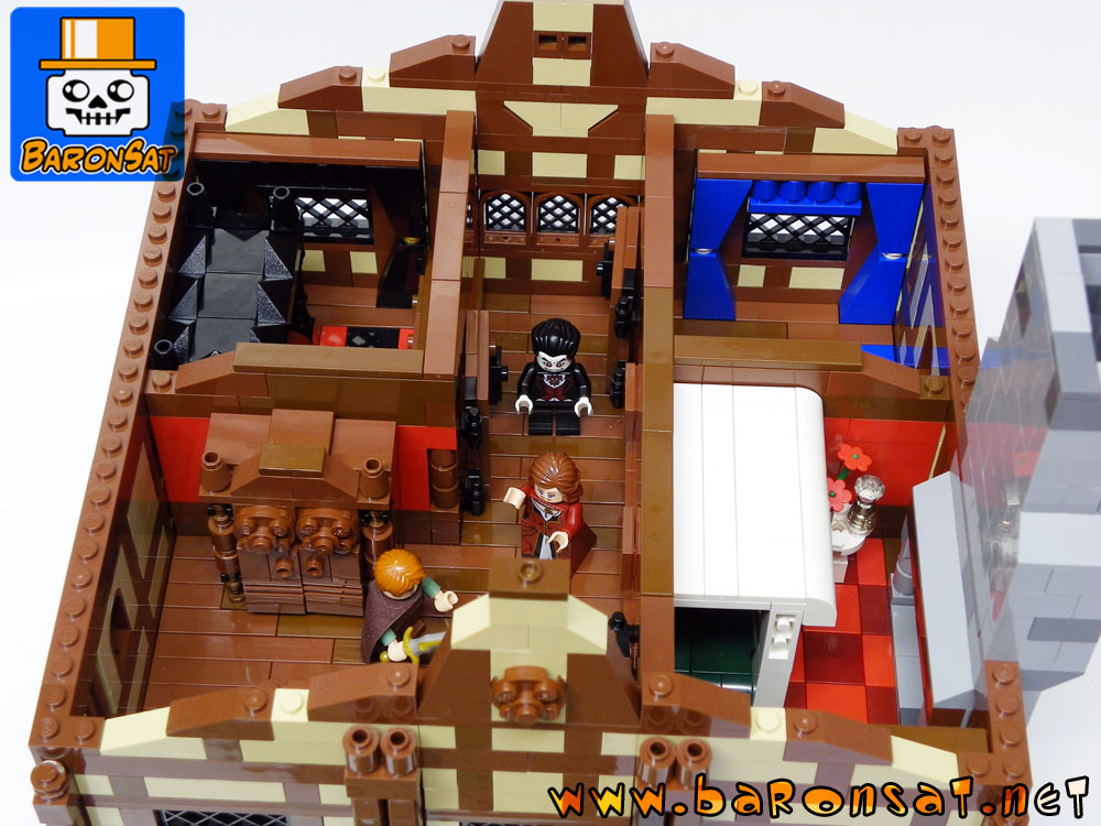 Lego Castle moc Ghost Dragon Inn Custom Model Vampire Room