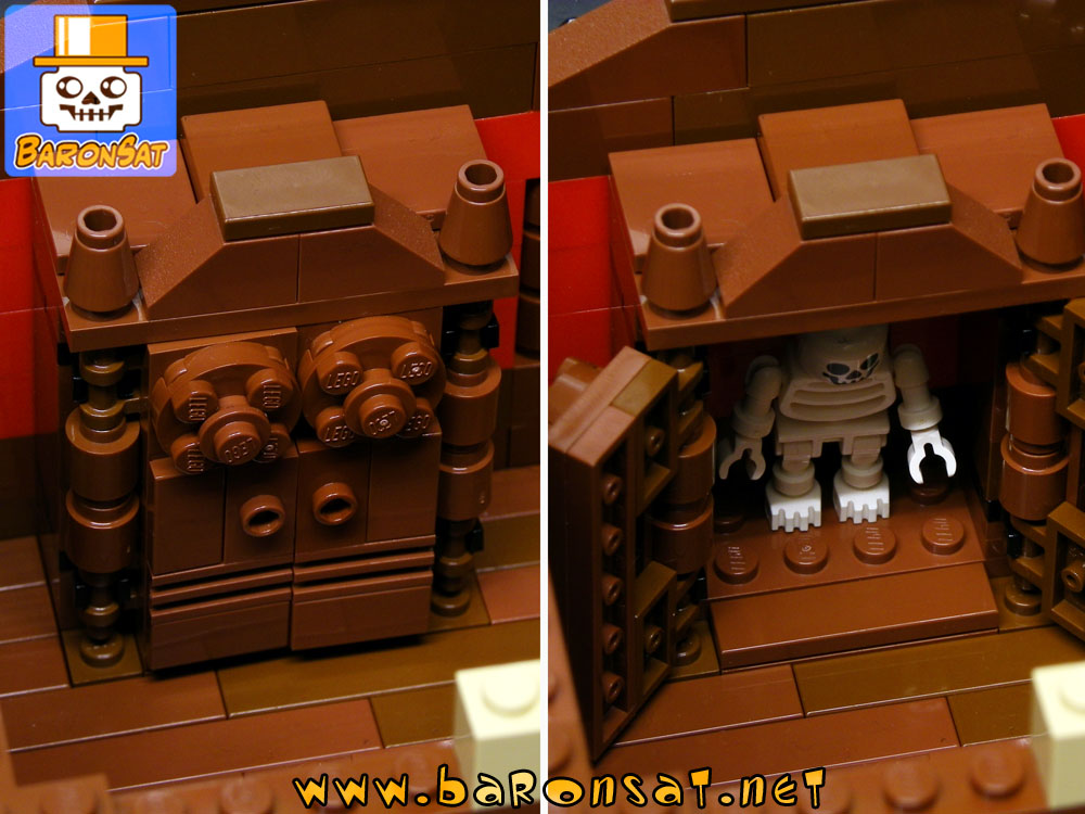 Lego Castle moc Ghost Dragon Inn Custom Model Skeleton Cabinet