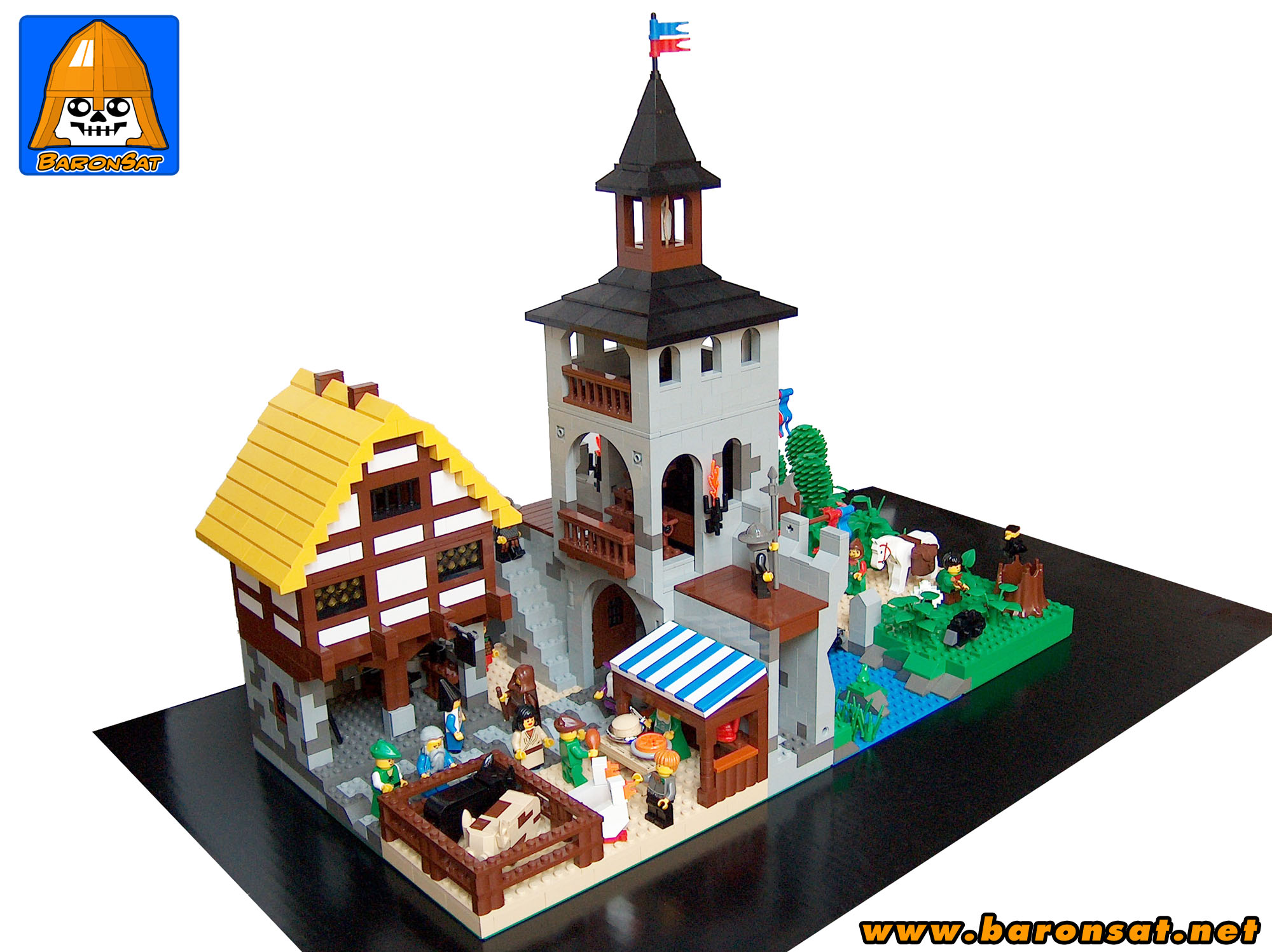 lego medieval city custom