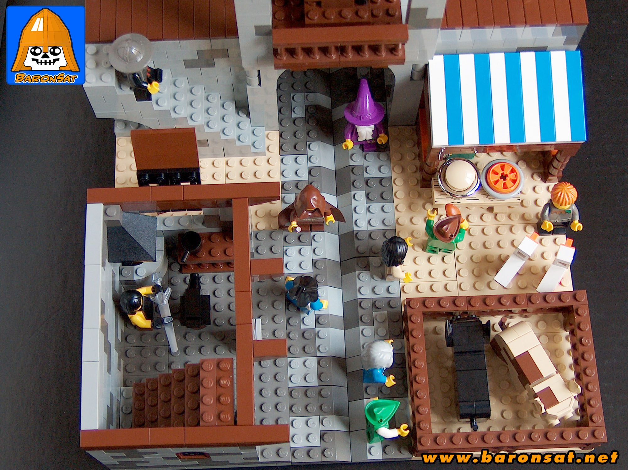 lego medieval city moc levels