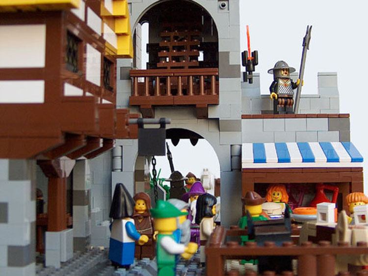 lego medieval city moc gate