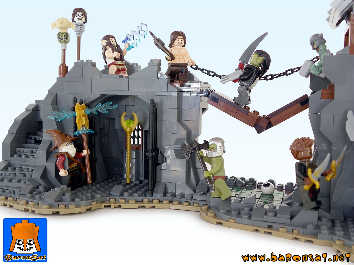 Lego moc orcs collapsing bridge