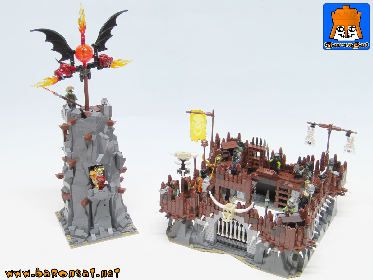 lego orcs custom fortress tower
