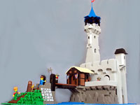 Lego moc small castle bridge
