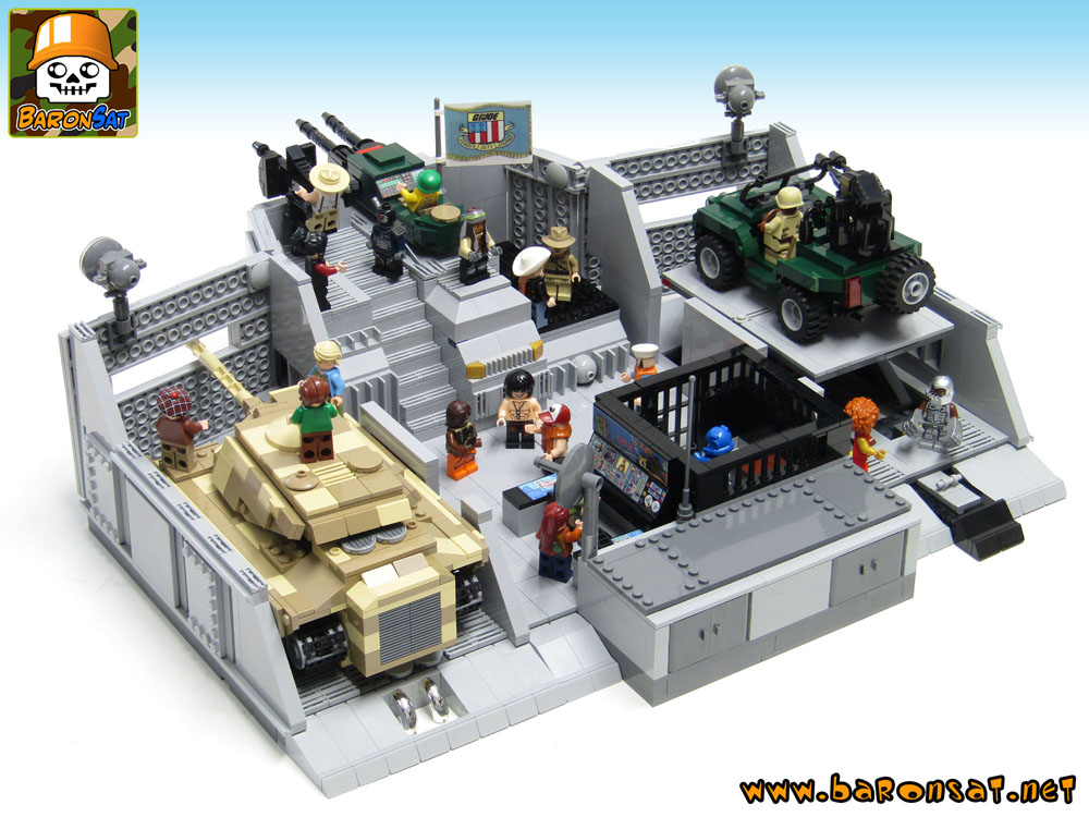 Lego moc GI Joe Command Center Custom Model Back View