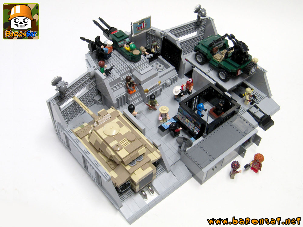 Lego moc GI Joe Command Center Custom Model Functioning Lift