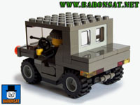 Lego moc Mini Hummer Gray Back