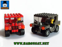 Lego moc Mini Hummer Red & Gray
