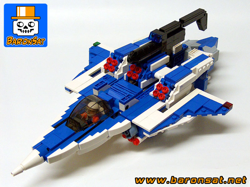 Lego moc Alpha Fighter Blue custom model Fighter Mode