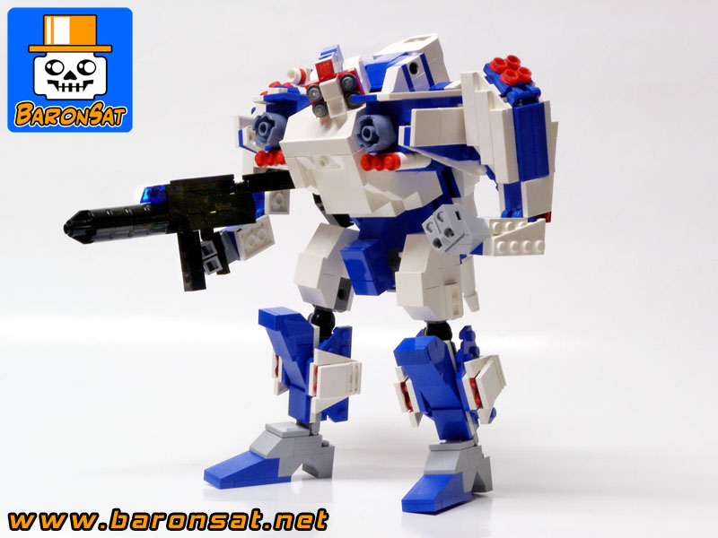 Lego moc Alpha Fighter Blue custom model Robot Mode Gun