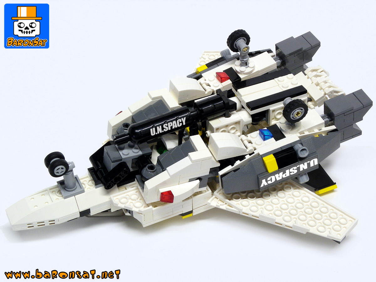 Lego moc Valkyrie VF-1S Updated custom model Fighter Mode Gun View