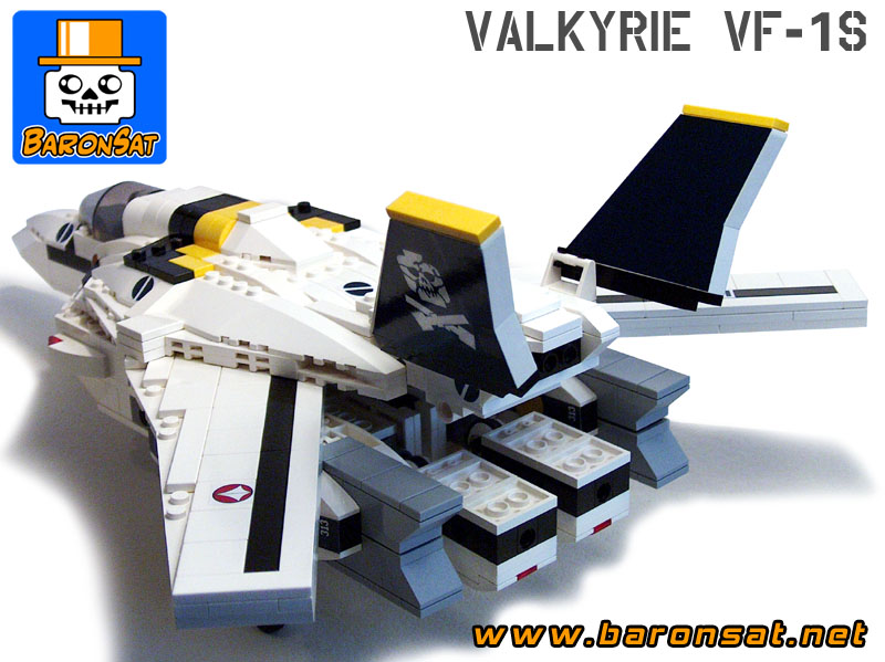 Lego moc Valkyrie VF-1S custom model Fighter Mode Close Up