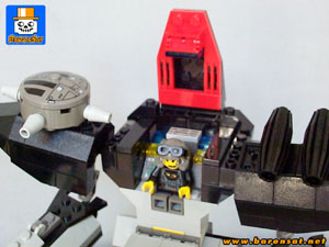 lego moc zoids z-knight cockpit open