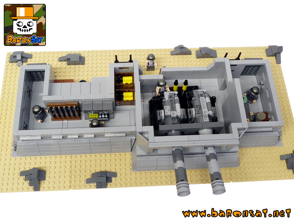 Lego Moc WW2 Coastal Defense Bunker Building Instructions