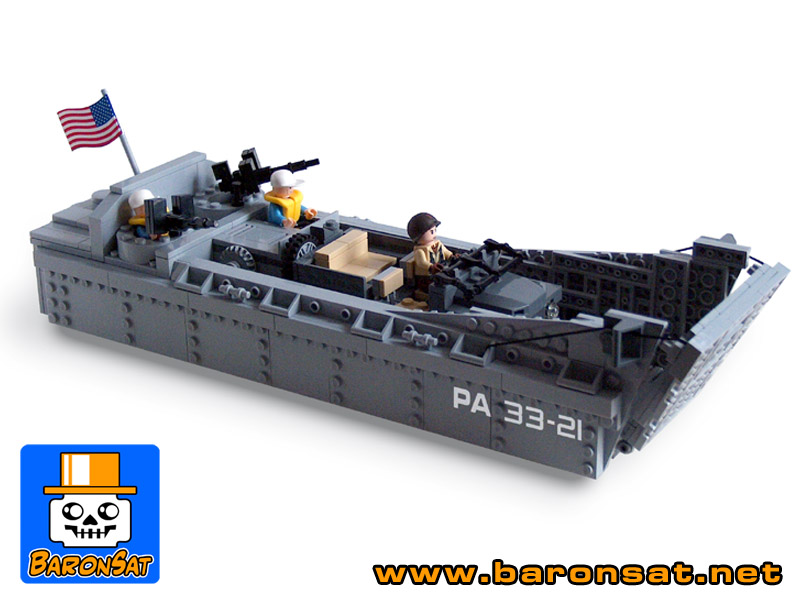 Lego moc US Higgins Boat custom model open ramp