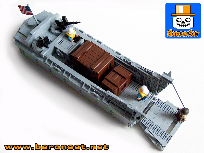 Lego moc US Higgins Boat custom model view above