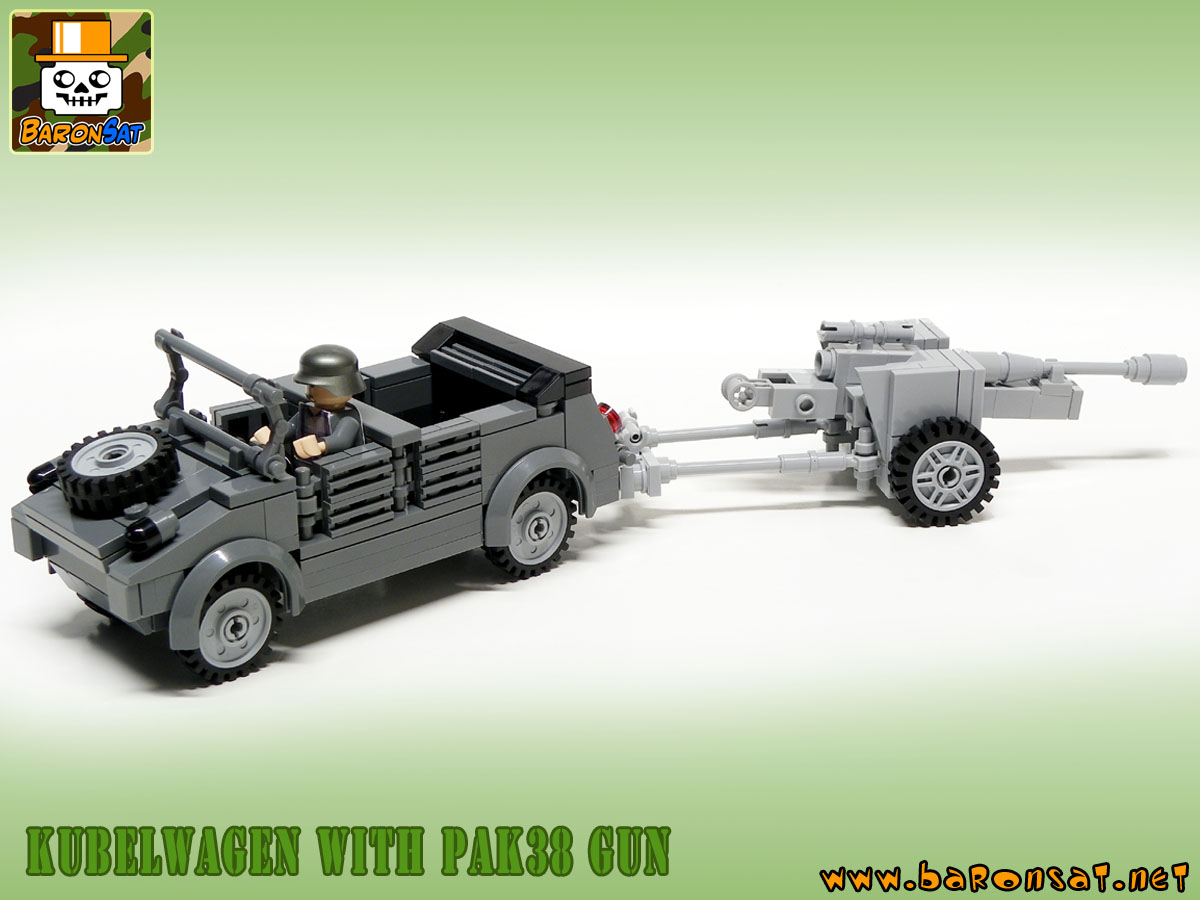 Lego ww2 Kubelwagen mit Pak 38 Gun custom model