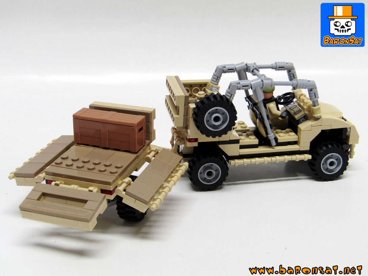 Lego moc Polaris tactical off-road vehicle with Trailer Open