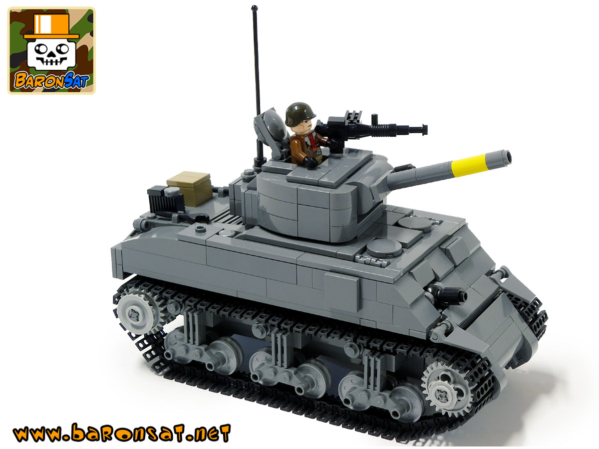 Lego moc Sherman M4A4 Custom Tank Model