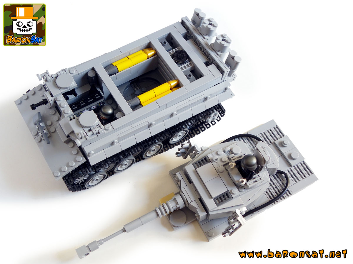 Lego moc Tiger SDKFZ181 Custom Tank Model Interior