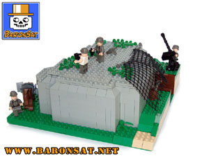 lego moc ww2 german bunker model side view