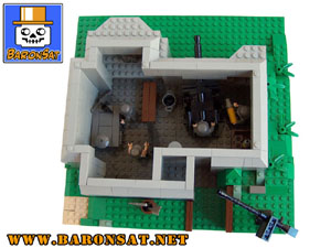 lego moc ww2 german bunker model interior
