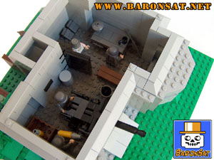 lego moc ww2 german bunker model inside