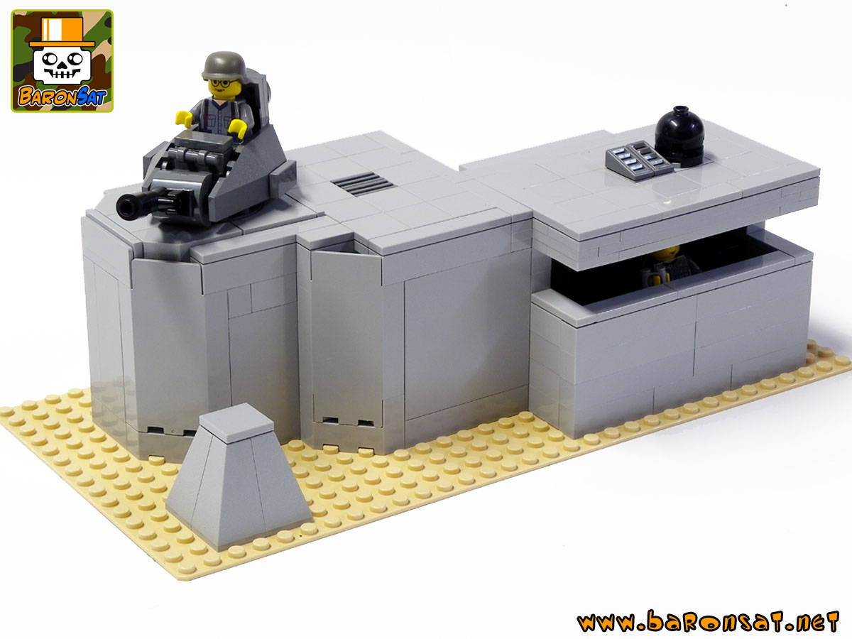 Lego ww2 Turret Observation Bunker Front View