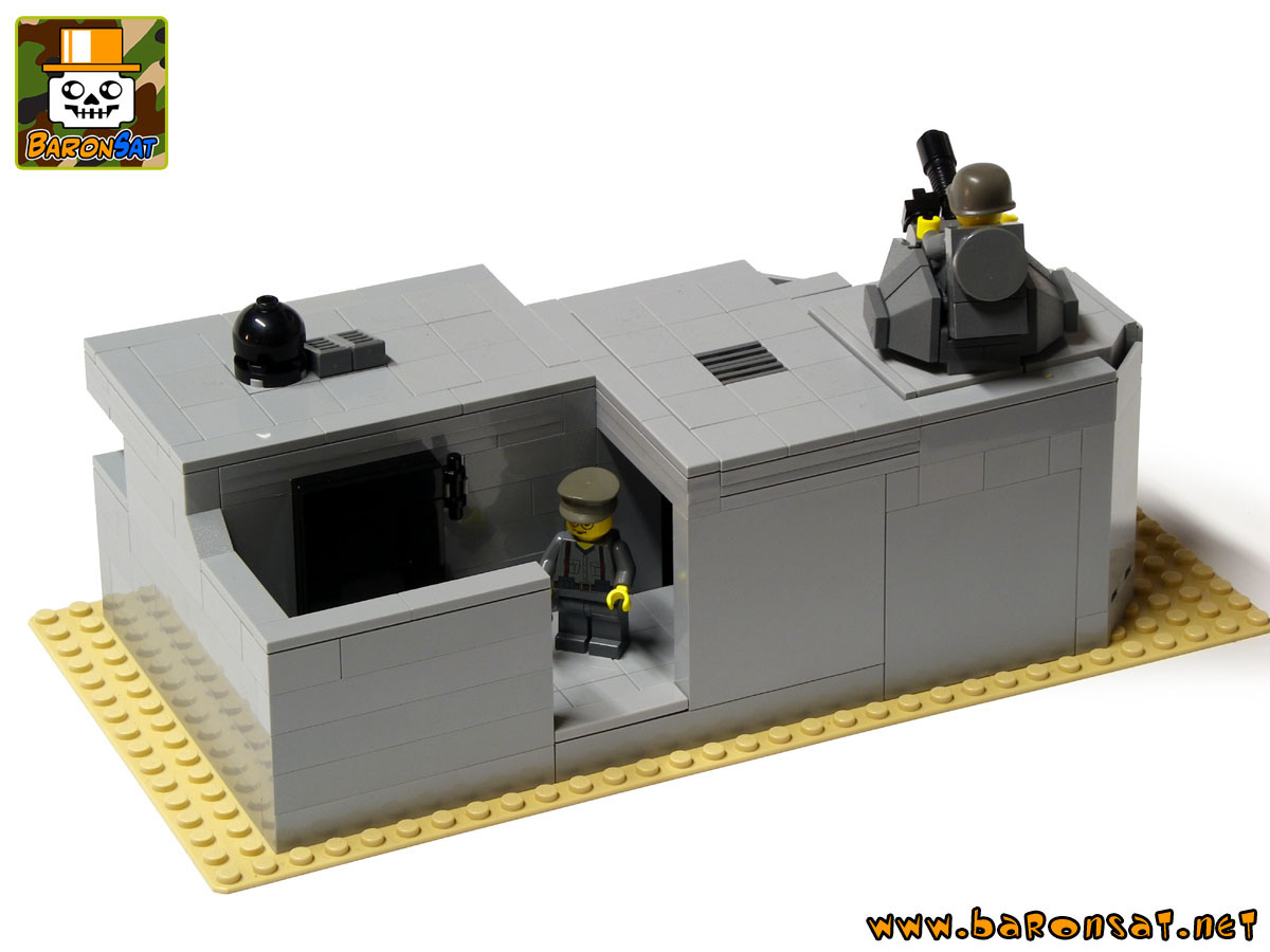 Lego ww2 Turret Observation Bunker Back View