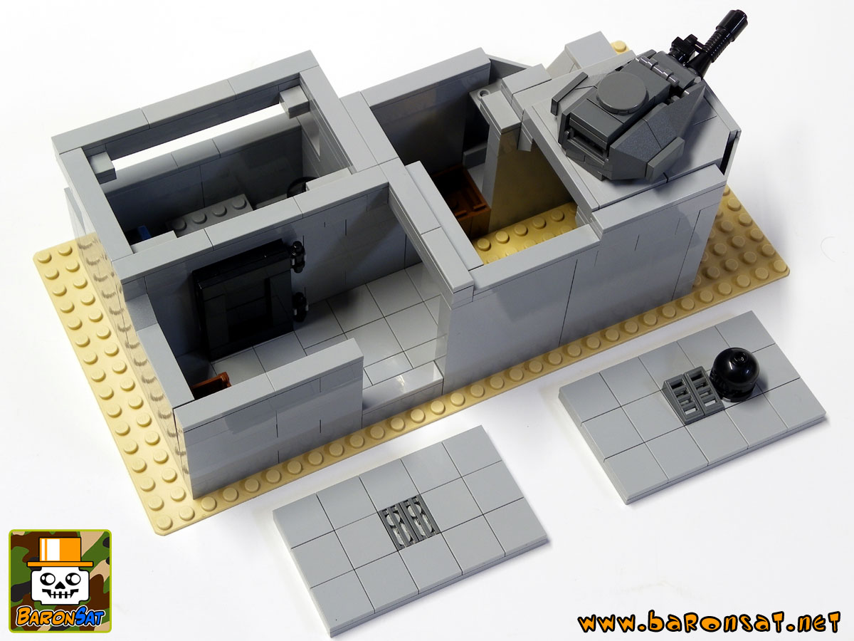 Lego ww2 Turret Observation Bunker Inside Top View