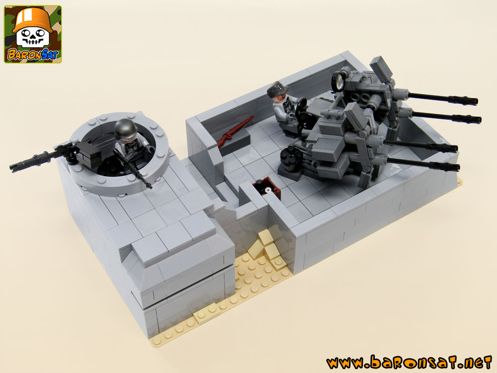 Lego moc WW2 Flak & Watch German Bunker Top View