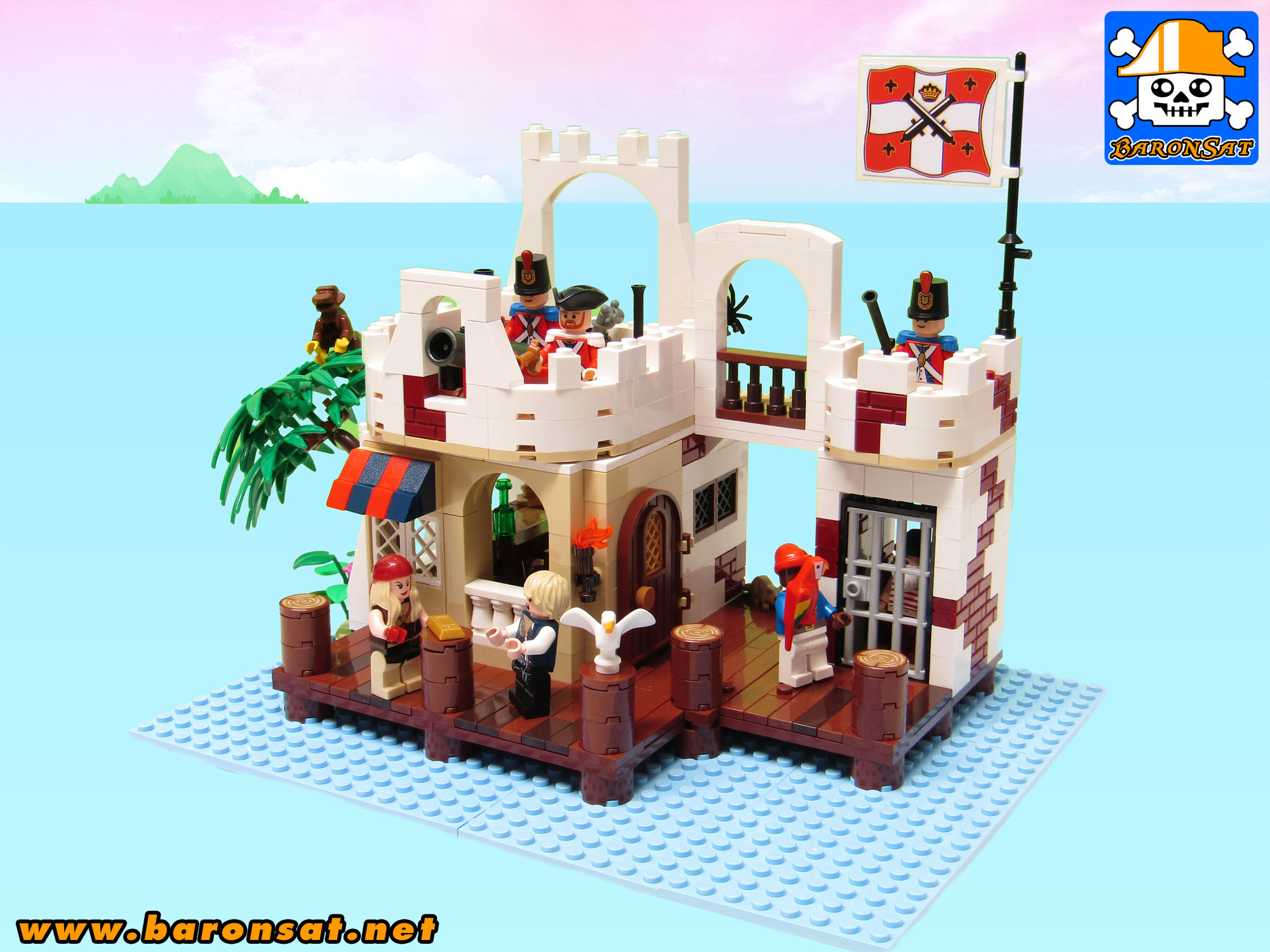 Lego moc 6267 Lagoon-Lock-Up Redux Side