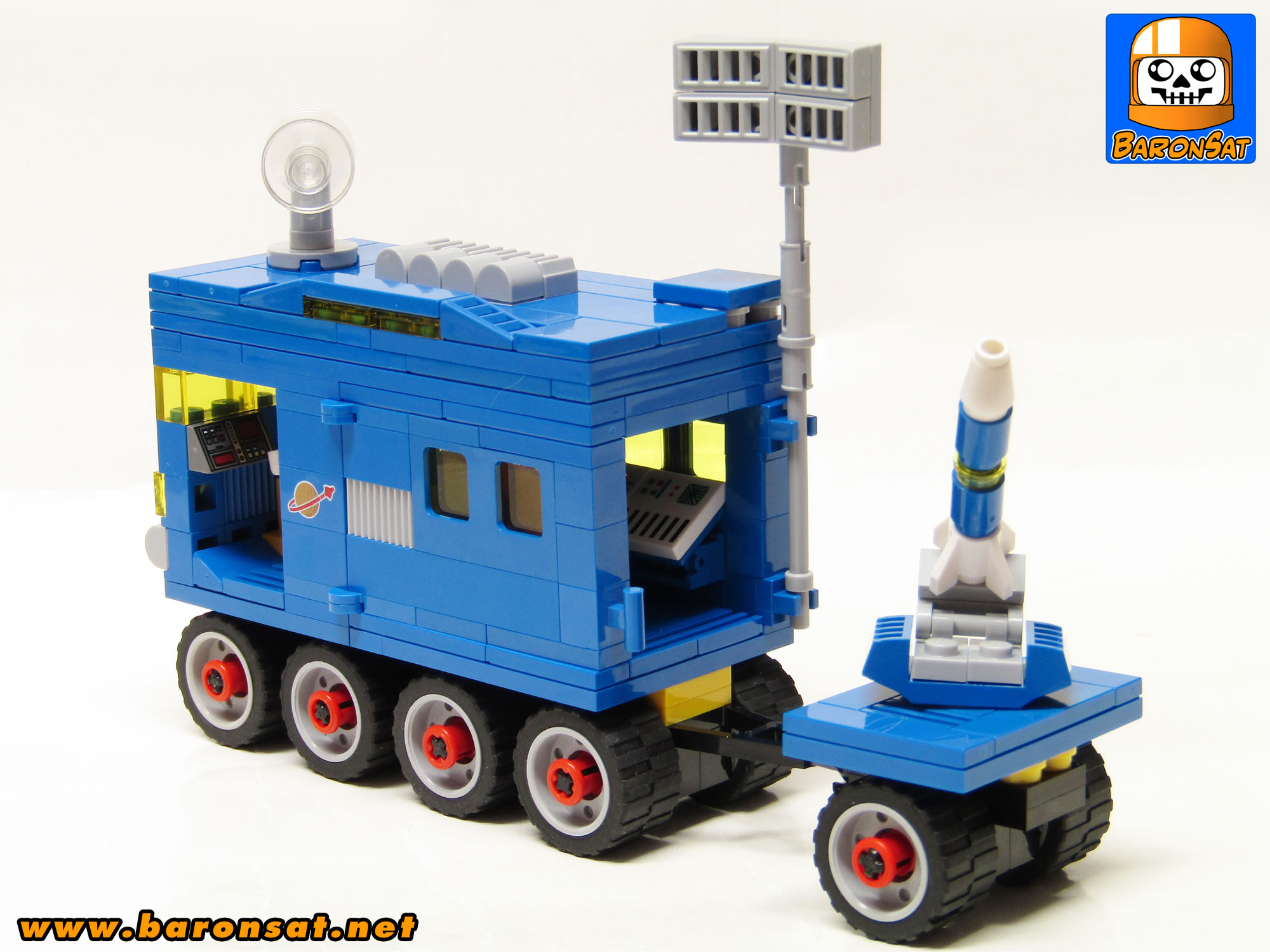 358 Rocket Base Moon Space Truck Model Back Lego moc