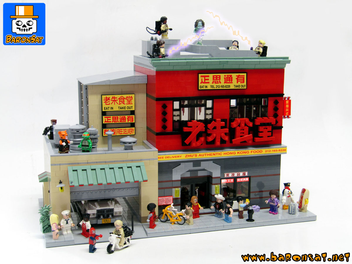 lego Ghostbusters custom model moc HQ Chinese restaurant_2