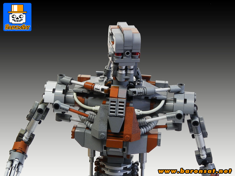 Lego T-600 Terminator Front View custom model moc