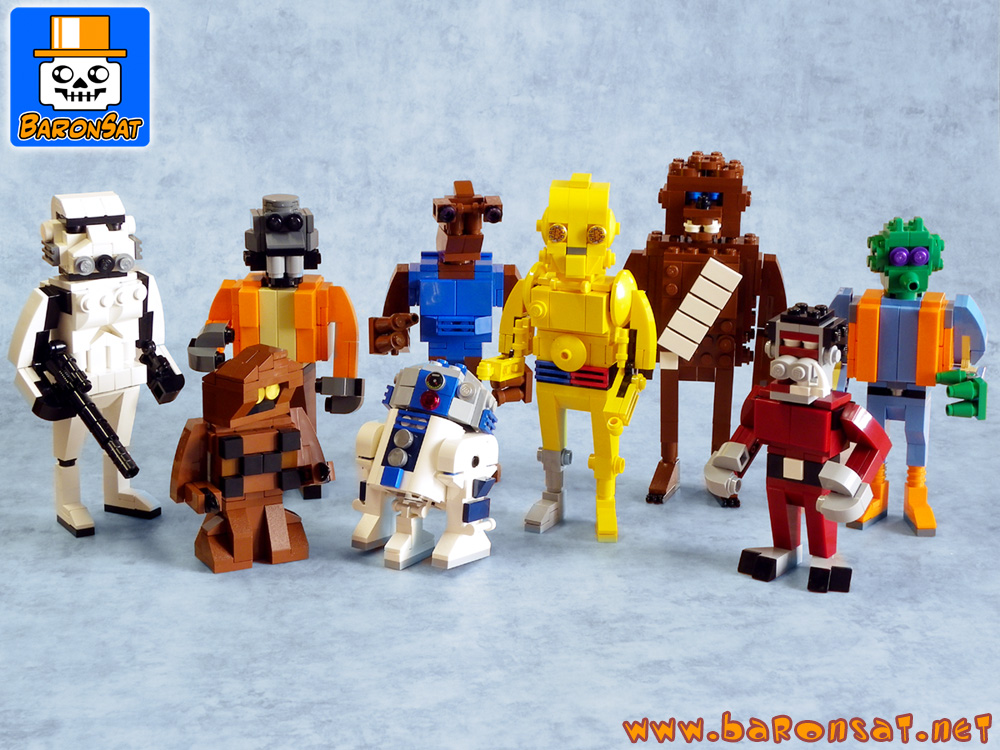 Lego moc Star Wars Cantina Prototype Moodscale Figures