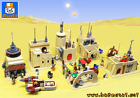 Lego moc Mos Eisley Diorama