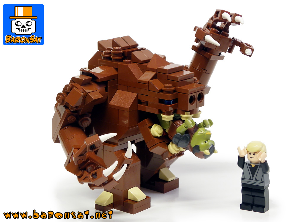 lego baby rancor custom model moc bricks