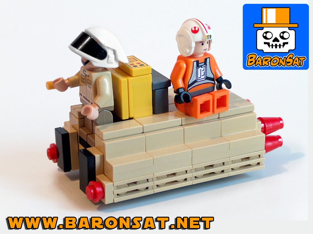 Lego moc Rebel Cart with X-wing pilot