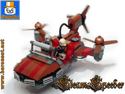 Lego steam landspeeder steampunk MOC custom Model lego steam landspeeder steampunk moc
