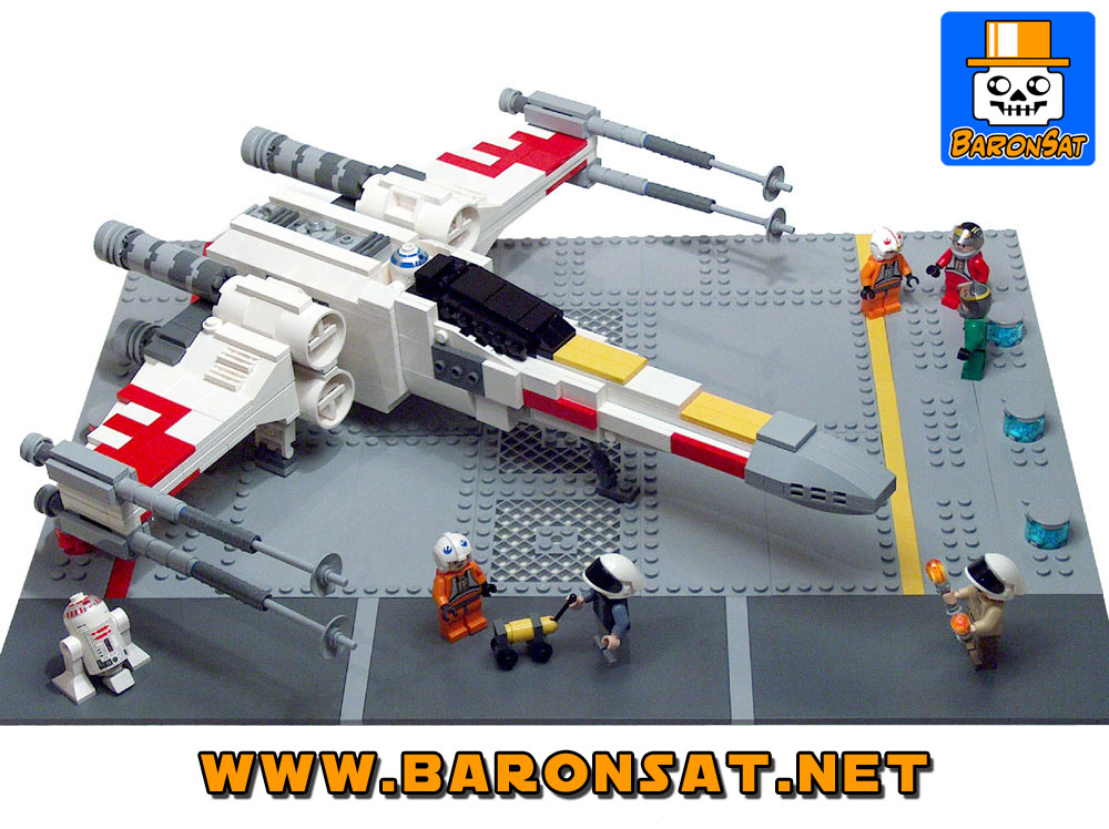 X-Wing Fighter Rebel Base Diorama Lego Moc Custom model 