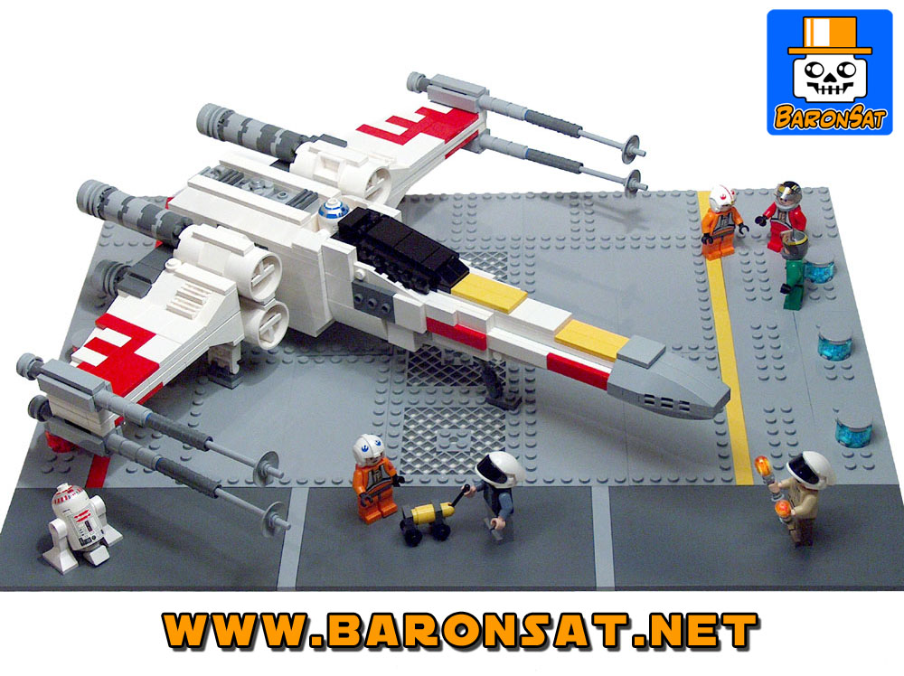 Lego x-wing Diorama MOC custom Model