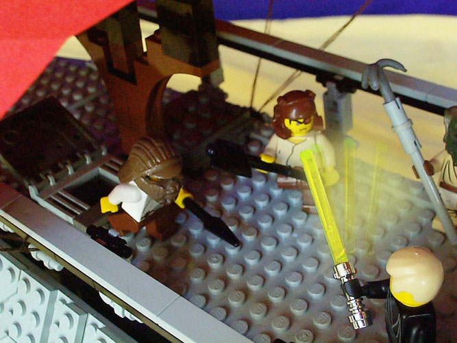 Lego moc Jabbas Barge Deck Fight