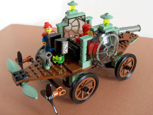Lego moc Crocodile engine use Trans Neon Green