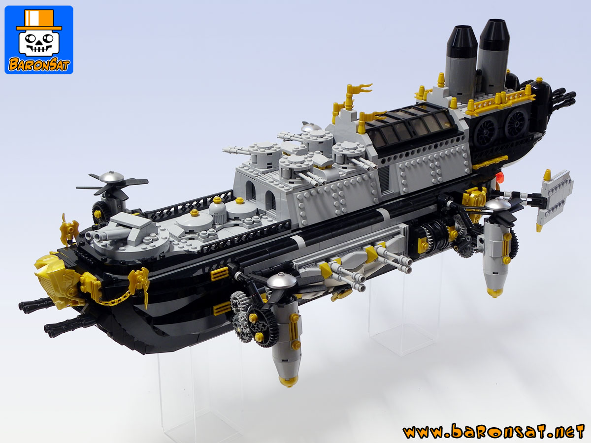 Lego moc Steampunk Flying Warship Top View